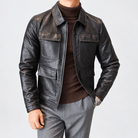 ECO leather jacket - AntoniosClothing - Black1