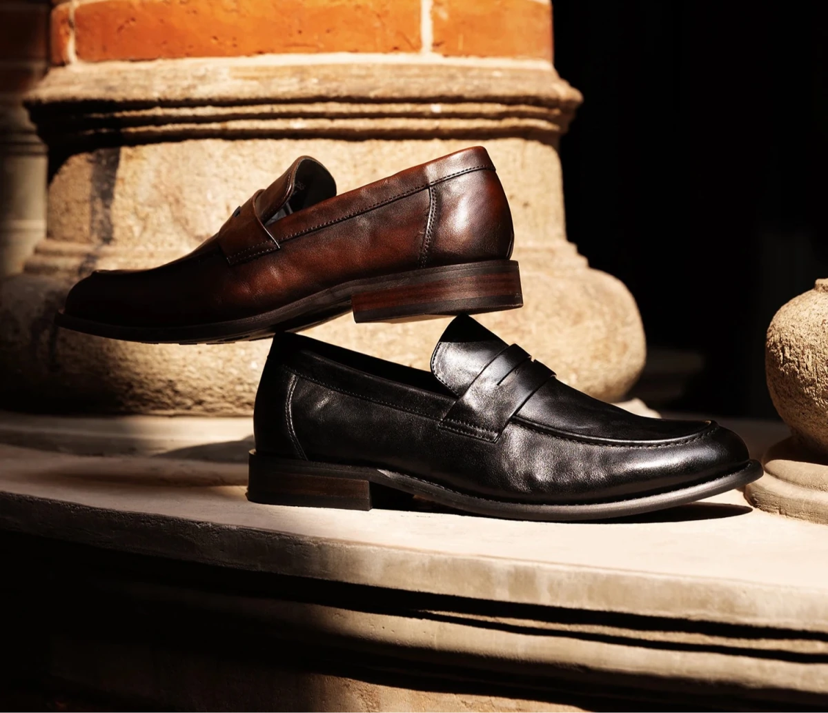 Elegant genuine leather loafers - Antonios
