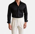 Elegant set black + high - waist white (shirt + pants) - Antonios