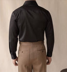 Elegant set black + high - waist white (shirt + pants) - Antonios