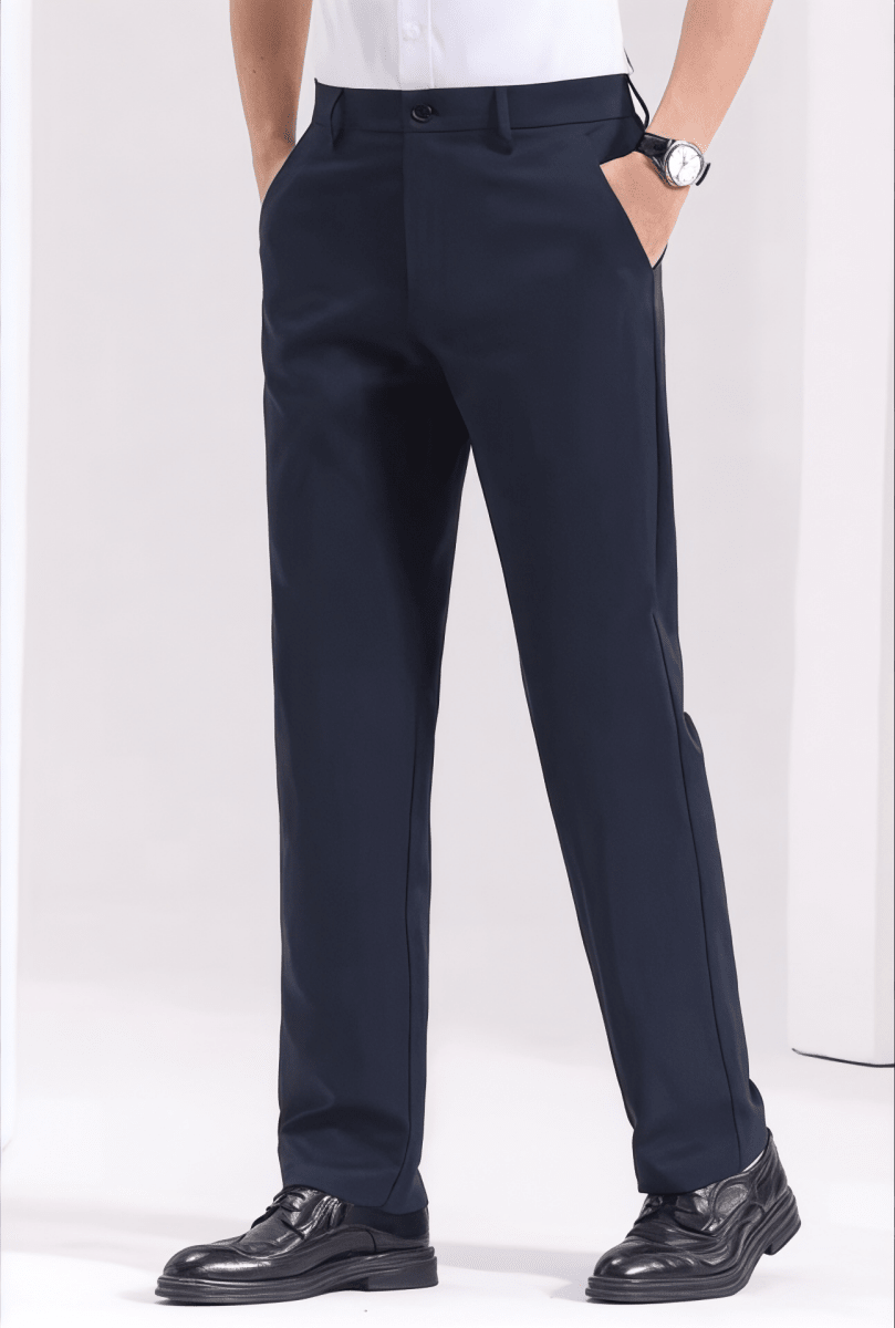 Elegant set navy blue+navy blue (shirt+trousers) - Antonios