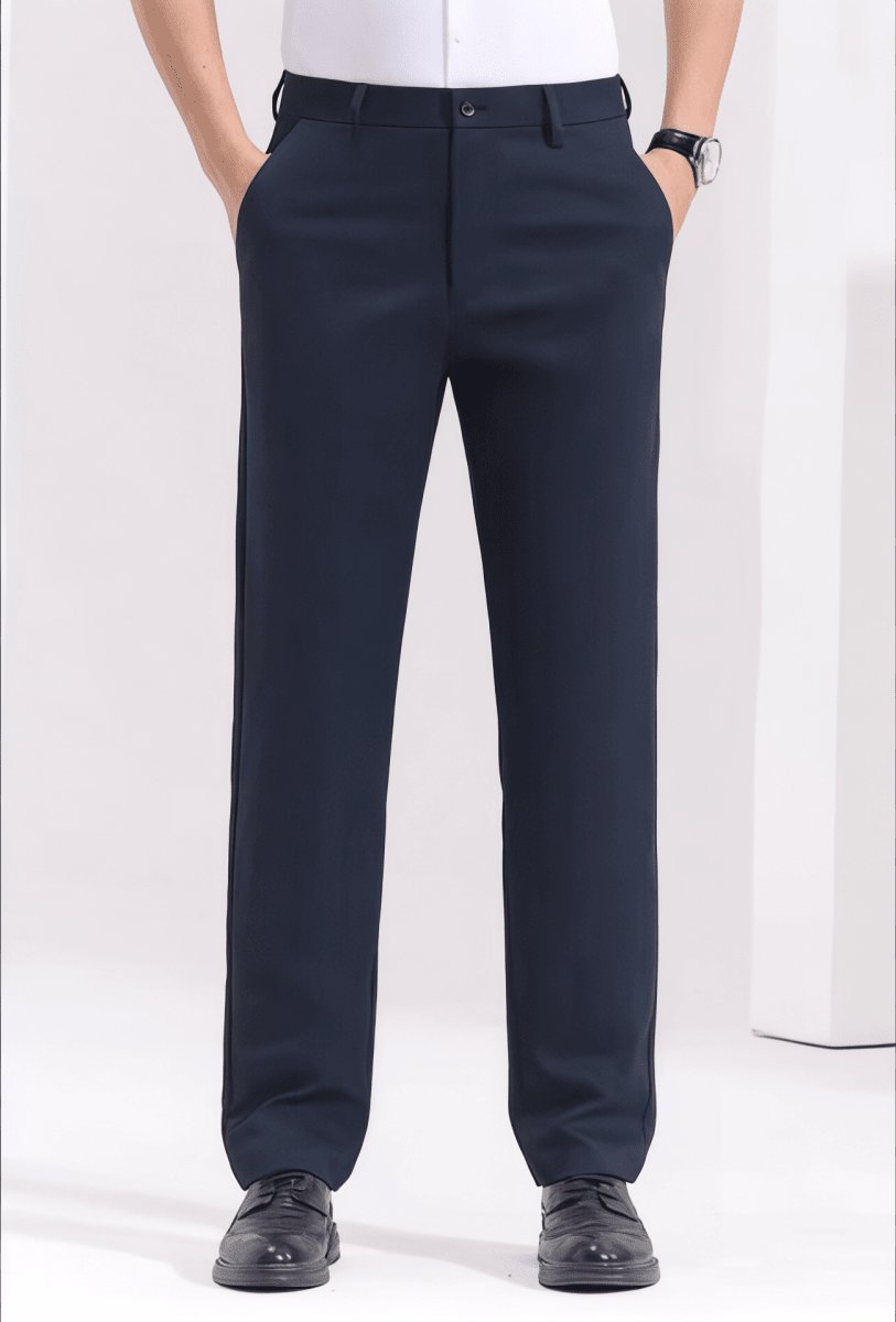 Elegant set navy blue+navy blue (shirt+trousers) - Antonios