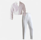 Elegant set white shirt + high - waist white (shirt + pants) - Antonios
