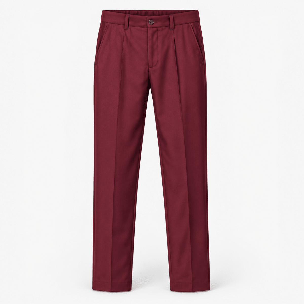 Flat front suit trousers - AntoniosClothing - Burgundy