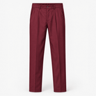 Flat front suit trousers - AntoniosClothing - Burgundy