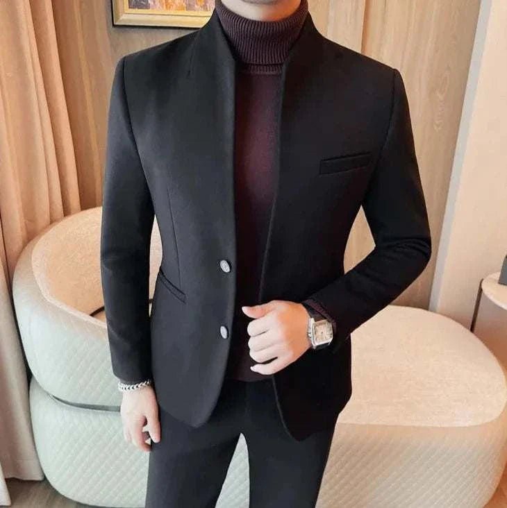 Formal blazer with round collar - Antonios