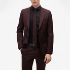 Full burgundy - brown smart - casual outfit (shoes+suit+shirt) - Antonios