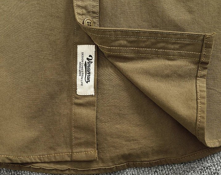 Gentleman stand collar cotton pullover - Antonios