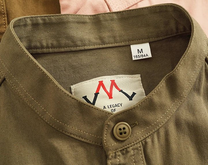 Gentleman stand collar cotton pullover - Antonios