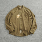 Gentleman stand collar cotton pullover - Antonios