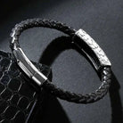Genuine leather braided bracelet - Antonios
