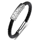 Genuine leather braided bracelet - Antonios