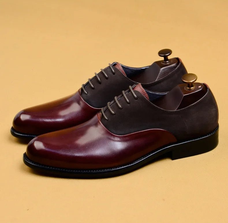Genuine leather brogue elegant shoes - Antonios