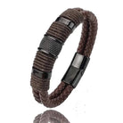 Genuine leather double bracelet - Antonios