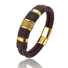 Genuine leather double bracelet - Antonios