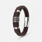 Genuine leather double bracelet - Antonios