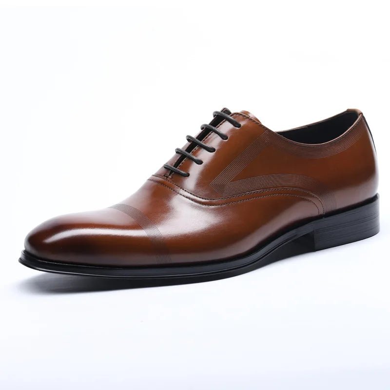 Genuine leather formal pointed toe shoes - Antonios