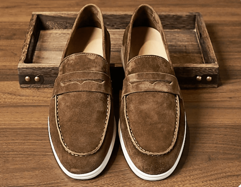 Genuine suede leather slip - on loafer - Antonios