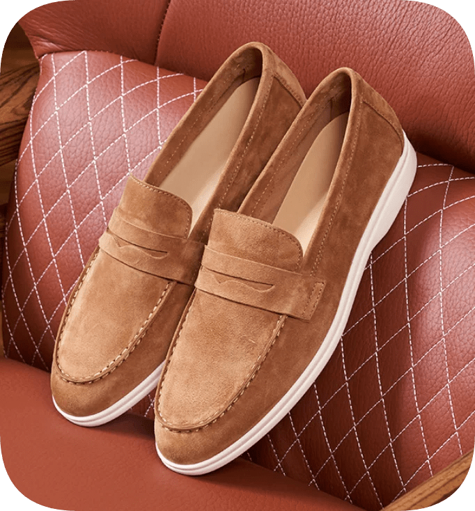Genuine suede leather slip - on loafer - Antonios