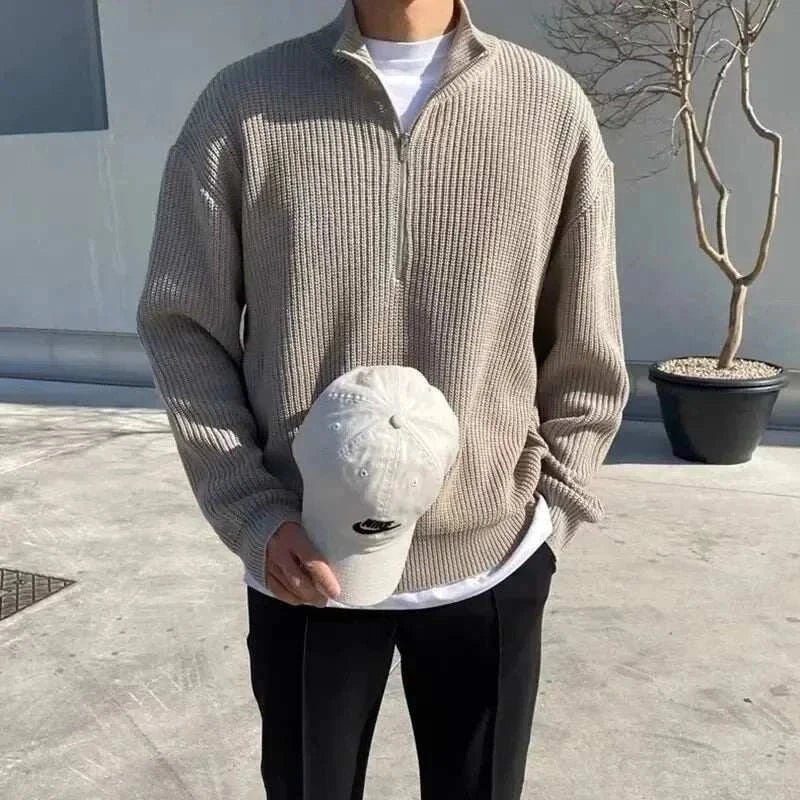 Half - high zipper autumn sweater - Antonios