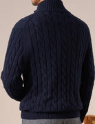 Half - zip long - staple cotton sweater - Antonios