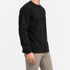 Heavy cotton raglan sleeve crew neck top - AntoniosClothing - Black