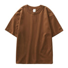 Heavyweight 100% cotton casual regular fit t-shirt - AntoniosClothing - Coffee