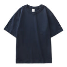 Heavyweight 100% cotton casual regular fit t-shirt - AntoniosClothing - Dark blue