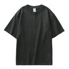Heavyweight 100% cotton casual regular fit t-shirt - AntoniosClothing - Dark gray