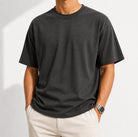 Heavyweight 100% cotton casual regular fit t-shirt - AntoniosClothing - Coffee