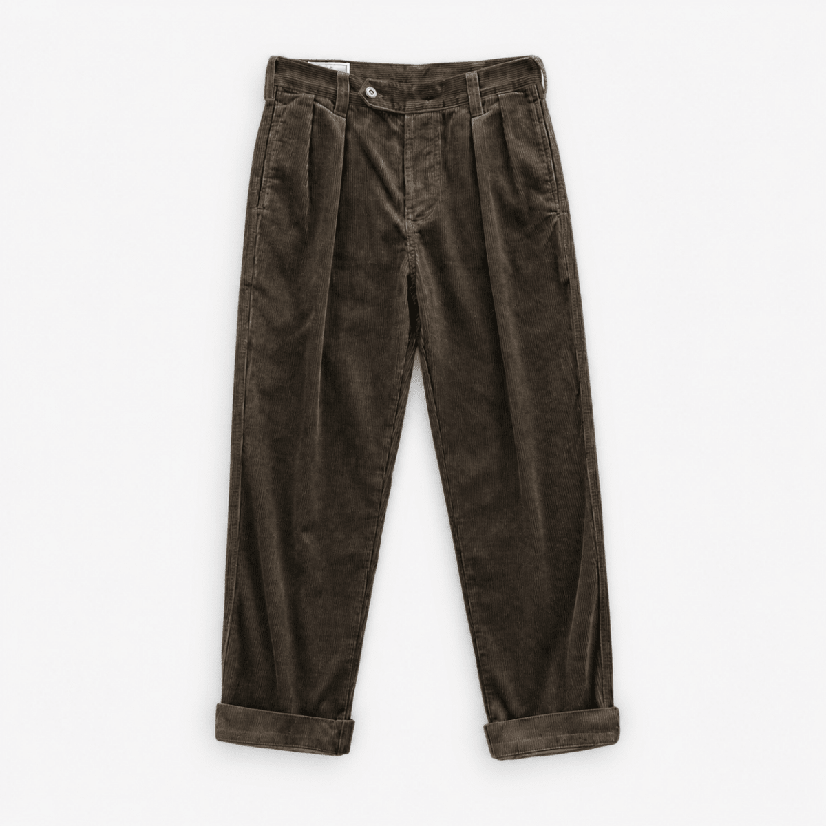 Heavyweight corduroy old money pants - AntoniosClothing - Brown