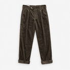 Heavyweight corduroy old money pants - AntoniosClothing - Brown