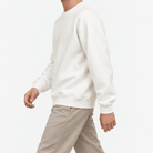 Heavyweight cotton crew neck sweatshirt - AntoniosClothing - White