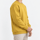 Heavyweight cotton crew neck sweatshirt - AntoniosClothing - Mustard