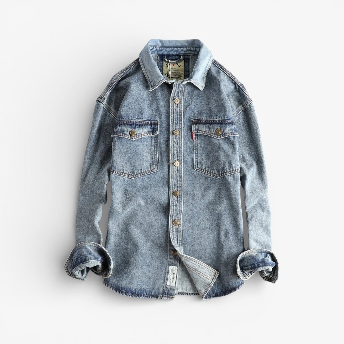 Heavyweight double pocket denim shirt - Antonios