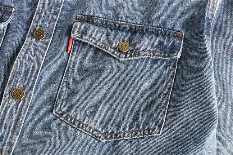 Heavyweight double pocket denim shirt - Antonios