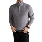 Heavyweight zip mockneck sweater - Antonios
