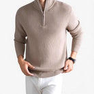 Heavyweight zip mockneck sweater - Antonios