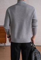 Heavyweight zip mockneck sweater - Antonios