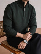 Heavyweight zip mockneck sweater - Antonios