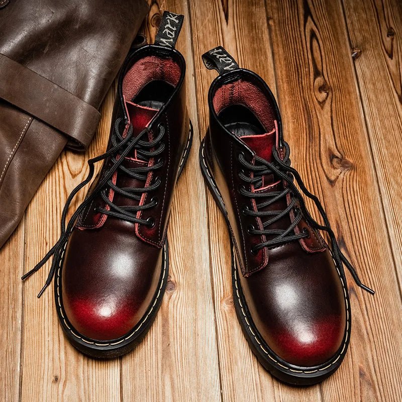 Heritage stitch ankle combat boot - Antonios