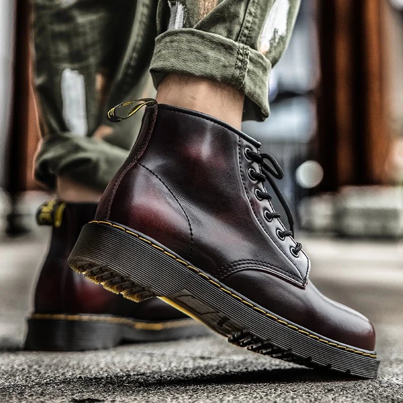 Heritage stitch ankle combat boot - Antonios