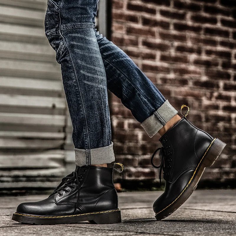 Heritage stitch ankle combat boot - Antonios