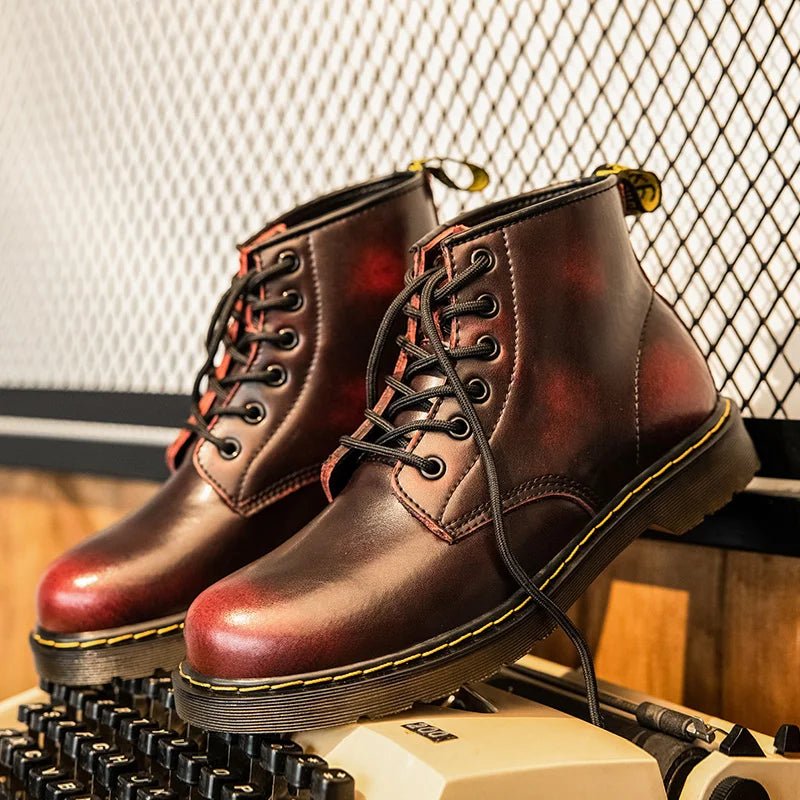 Heritage stitch ankle combat boot - Antonios