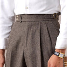 Herringbone wool - blend autumn trousers - Antonios