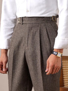 Herringbone wool - blend autumn trousers - Antonios