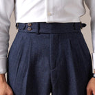 Herringbone wool - blend autumn trousers - Antonios