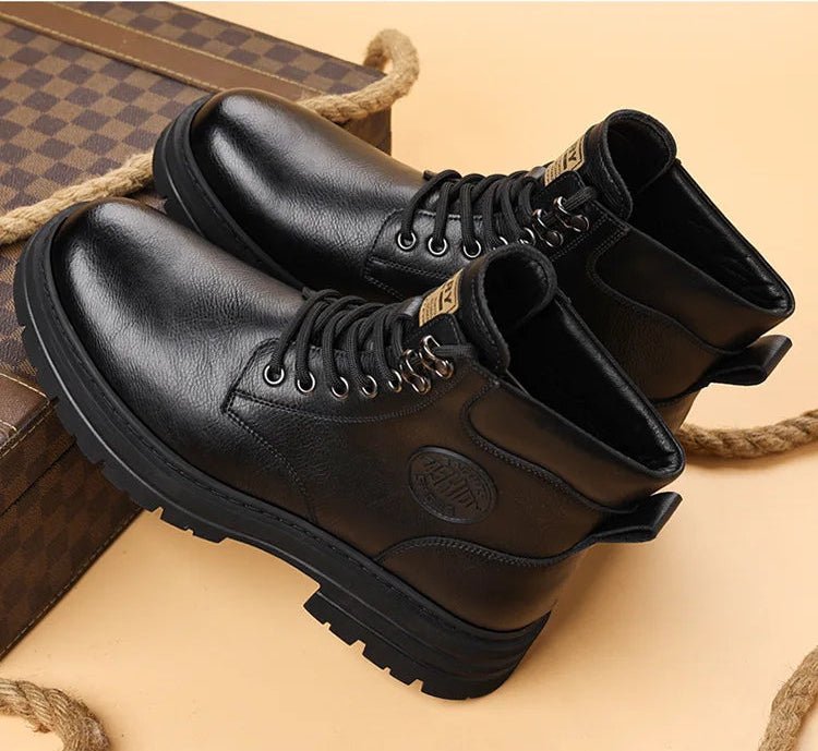 High - top genuine leather boots - Antonios
