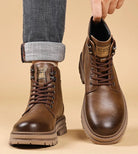High - top genuine leather boots - Antonios