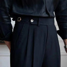 High - waist belt design trousers - Antonios